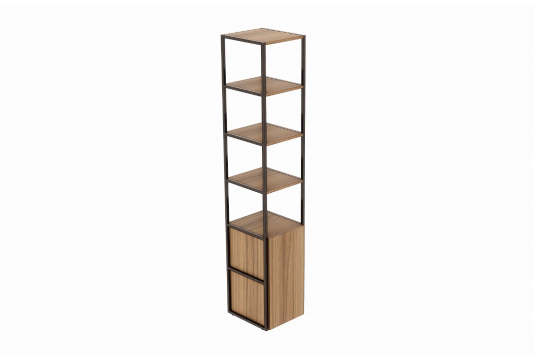 Estante extra alta industrial com portas 40 cm Soho